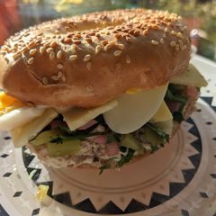 A picture of Tuna egg salad sandwich.