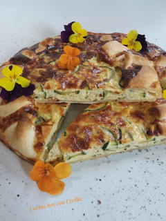 Una foto de Quiche de calabacín