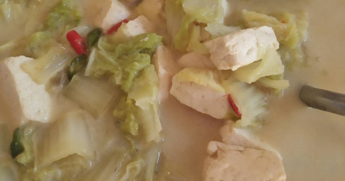 Resep Sayur Sawi Putih Kuah Santan Pedes Gurih Segar Oleh Ninda Salma