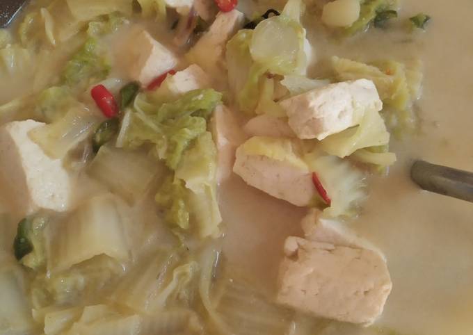 Resep Sayur Sawi Putih Kuah Santan Pedes Gurih Segar Oleh Ninda Salma