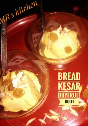 A picture of Bread Kesar Dry fruit Kulfi.
