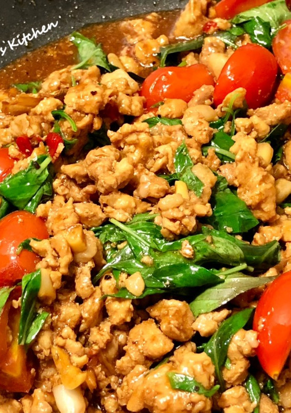 清爽版打拋豬 (用果醋取代魚露) 的食譜成品照片
