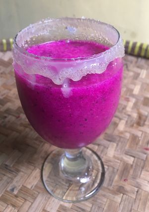 Foto resep Jus buah naga + yakult