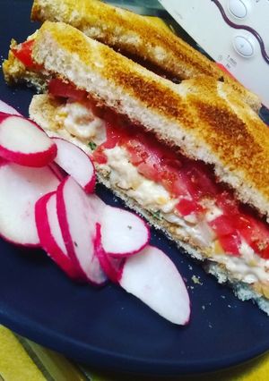 A picture of Bells Chickpea sandwiche.