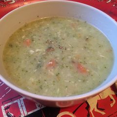 A picture of Creamy Chicken Vegetable Soup.
