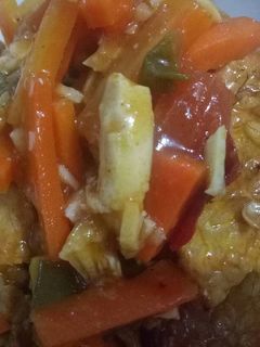 Foto resep Ayam tempe saus asam manis