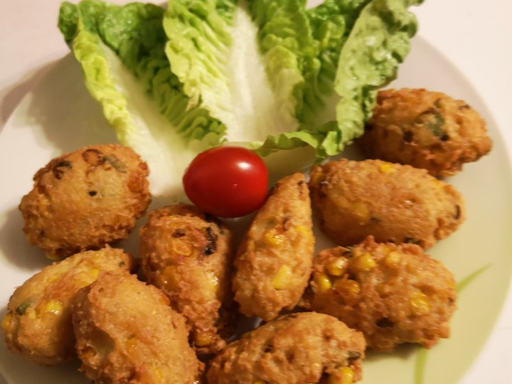 Resep Perkedel jagung tahu krenyes, Enak Banget