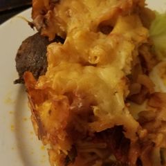 A picture of Friday Mince balls and pasta.