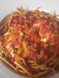 Huevitos estrellados rancheros, con tortilla frita,!¡