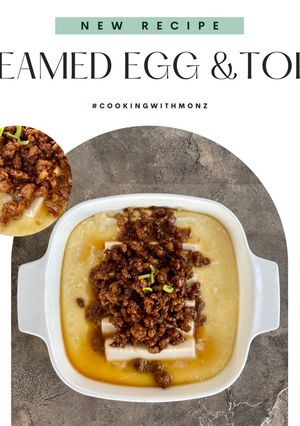 Foto resep Steamed egg and tofu