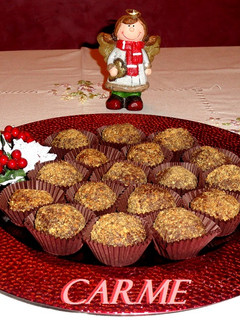 Una foto de Trufas crocantes de chocolate y almendras