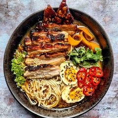 Crispy Pork Belly Ramen A picture of Crispy Pork Belly Ramen.