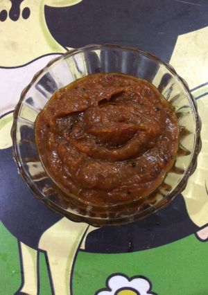 A picture of Satvik dates pickle(no garlic)My style.
