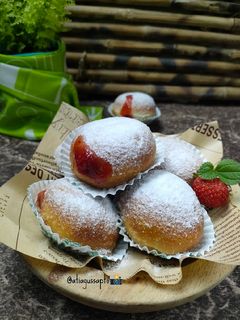 Foto resep Bomboloni Strawberry (metode autolisis) (673)