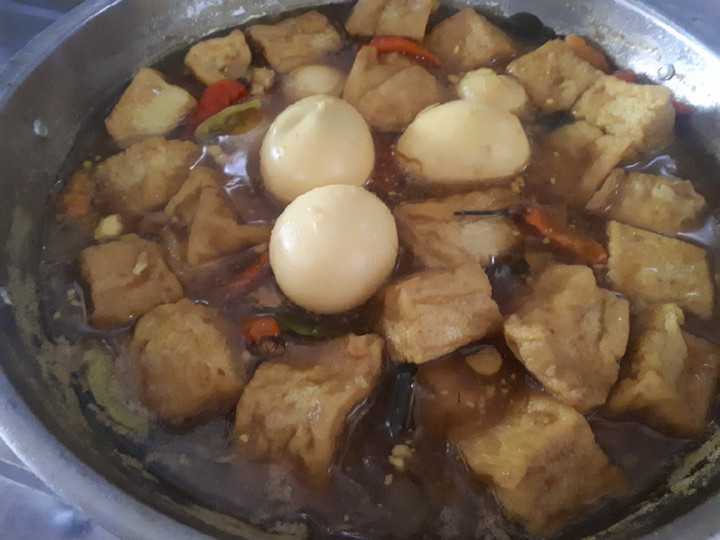 Resep: Telor tahu bumbu petis Enak Dan Mudah