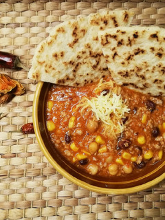 Csicseriborsós chilis bab recept fotója