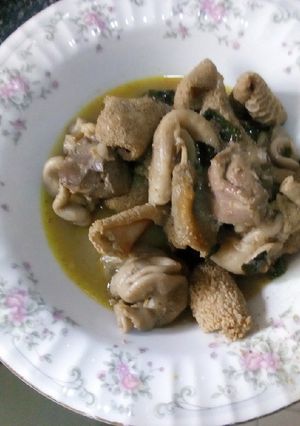 A picture of Goat meat pepper soup.