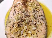 A picture of baked salmon
