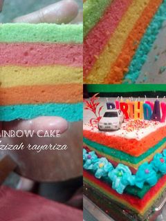 Foto resep Rainbow cake kukus