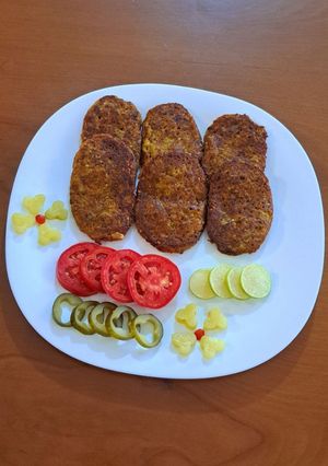 عکسی از دستور 🍆 کوکو بادمجان کبابی و سیب زمینی 🍆