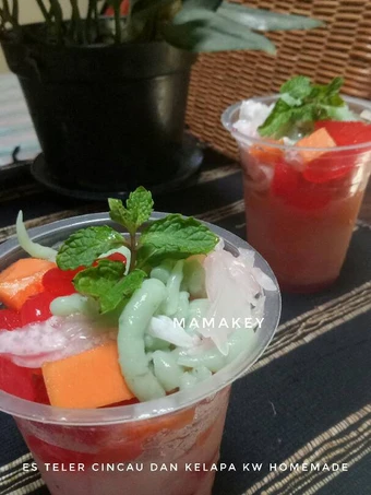 Cara Mudah Menyiapkan Resep Es teler cendol kelapa kw homemade yang Menggugah Selera Anti Ribet, Uenak Banget
