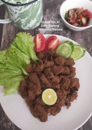 Foto resep Sate Goreng Daging Sapi Marinasi Nanas