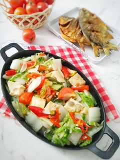 Foto resep Tumis Tahu Sawi Putih