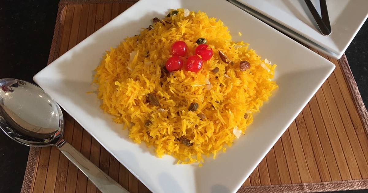 Yellow Sweet rice (Zarda) Recipe by Lubna's Kitchen - Cookpad