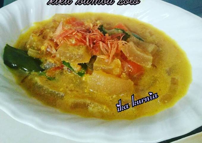 Cara Gampang Menyiapkan Kikil bumbu soto ala @dapur kurnia Anti Gagal