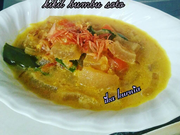 Cara Gampang Menyiapkan Kikil bumbu soto ala @dapur kurnia Anti Gagal