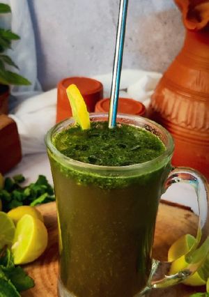 A picture of Summer Drink Series Recipe : 3 Suagrfree Mint Lemonade.