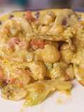 Ensalada caliente de garbanzos, champiñones y brócoli
