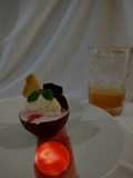Coulis de fresa con vodka