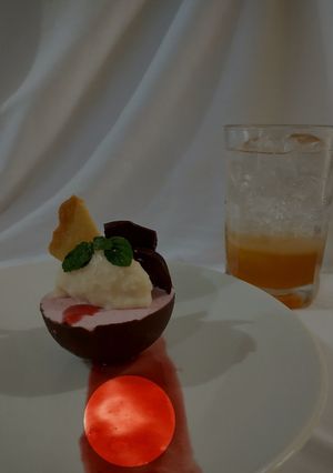 Una foto de Coulis de fresa con vodka