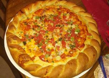 Ready to Serve Stuffed Crust Loaded Deep Dish Pizza papa Murphys style Most Delicious