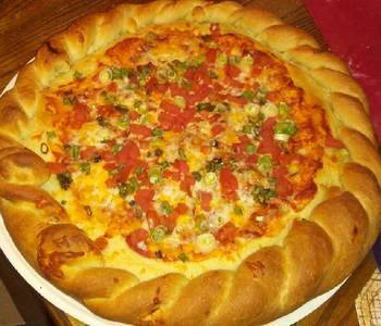 Fresh, Make Recipe Stuffed Crust Loaded Deep Dish Pizza papa Murphys style Home Style