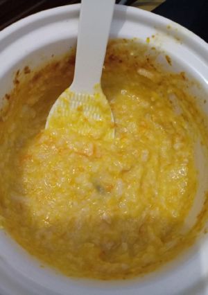 Foto resep MPASI 4⭐ 8mo+ w/ SlowCooker (bubur labu,ayam,kacang merah,wortel