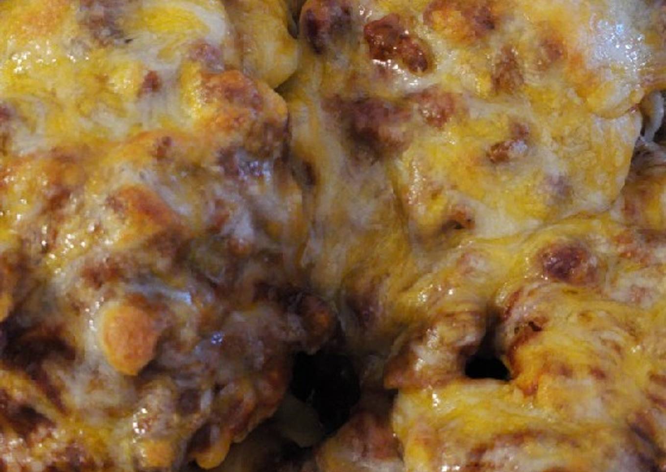Chili cheese hassleback potatoes