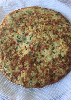 Una foto de Tortilla de coliflor