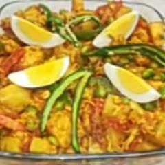 A picture of Mixed Vegetables With Chicken.