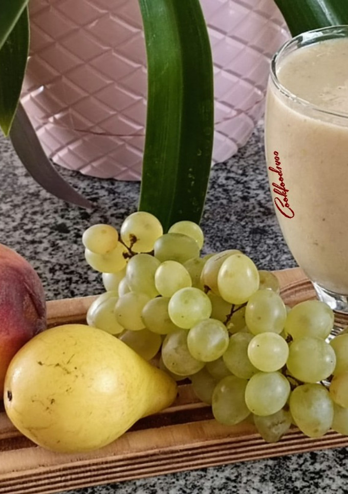 عکسی از دستور اسموتی هلو و گلابی و انگور