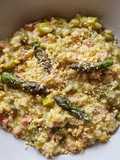 Asparagus, Pancetta, and Hazelnut Risotto