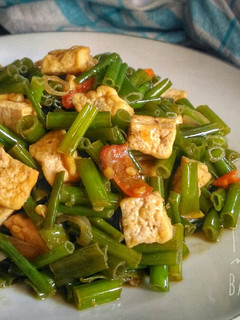 Foto resep Tumis Bunga Bawang & Tahu