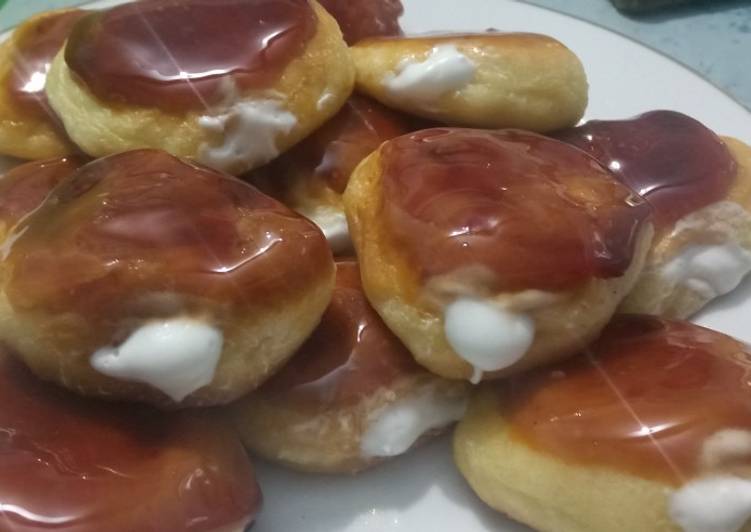 Cara Gampang Membuat Creme brulee doughnut (no ulen) Anti Gagal