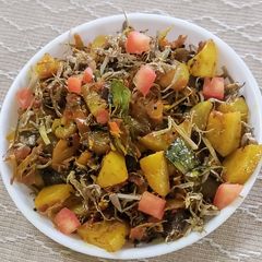A picture of Bamboo shoots Tomatoes Potato Chokha.