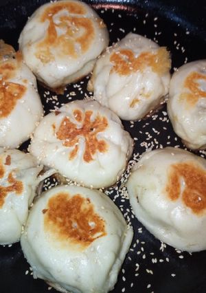 平底鍋香煎水煎包 的食譜成品照片