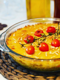Foto principal de Moussaka con carne de ternera y coliflor