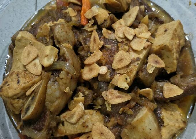 Anti Ribet, Buat Krengsengan iga sapi dan tahu Ekonomis Untuk Jualan