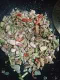 Tumis Tempe Kacang Panjang Cumi Asin