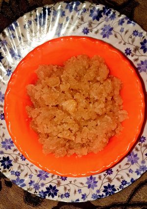 A picture of Wheat flour halwa.